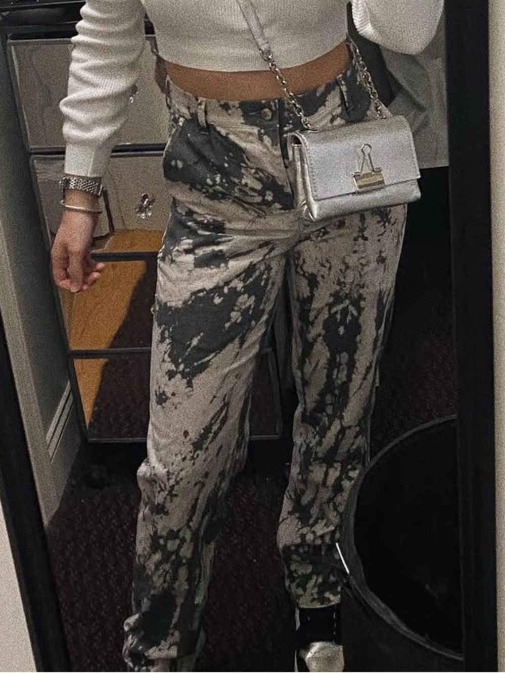 Urban Outfitters Black and White Tie-Dye Pants